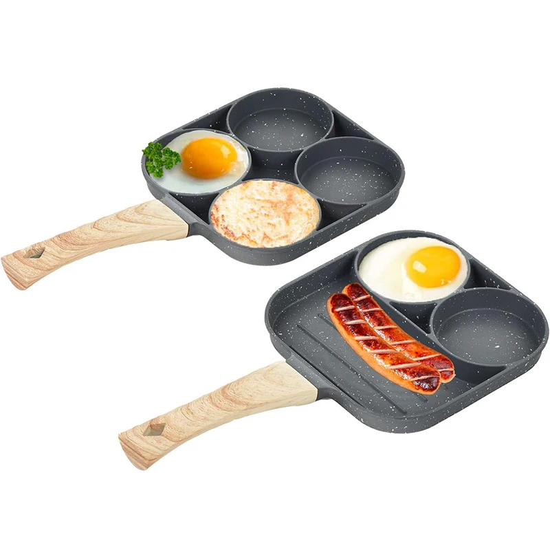Egg Waffle Pan - Pancake Egg Frying Pan 4 Cups