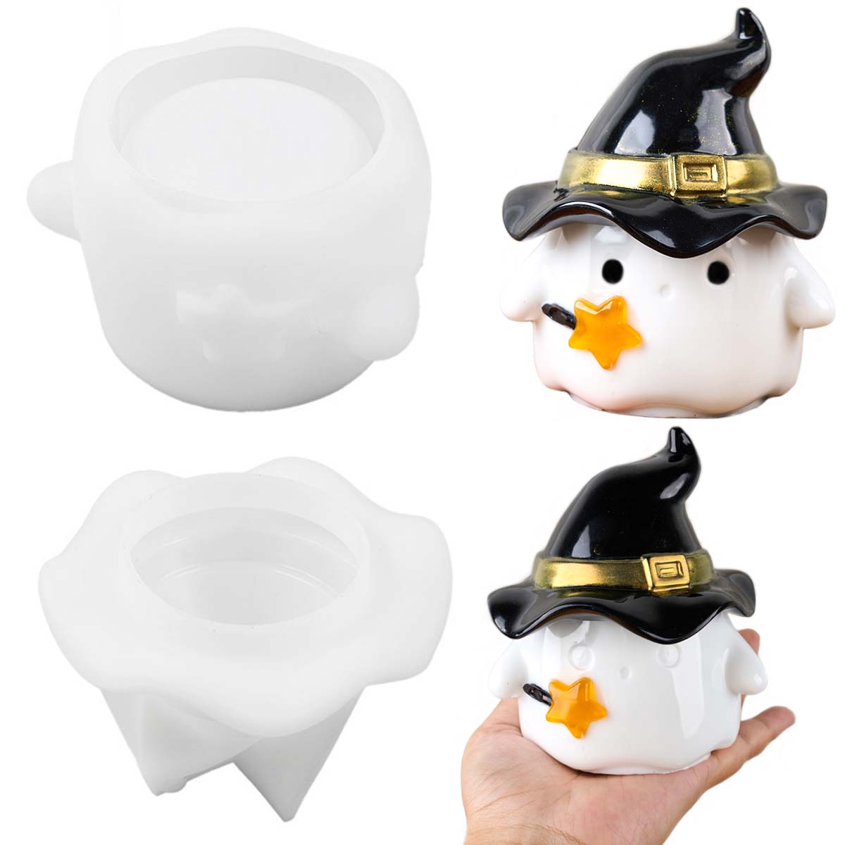 Hat Ghost Candle Jar Silicone  - đánh giá và giá Potsticker Mold