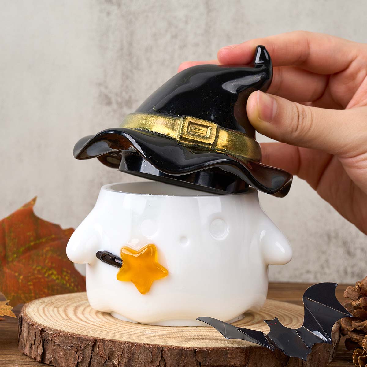 Hat Ghost Candle Jar Silicone  - đánh giá và giá Potsticker Mold