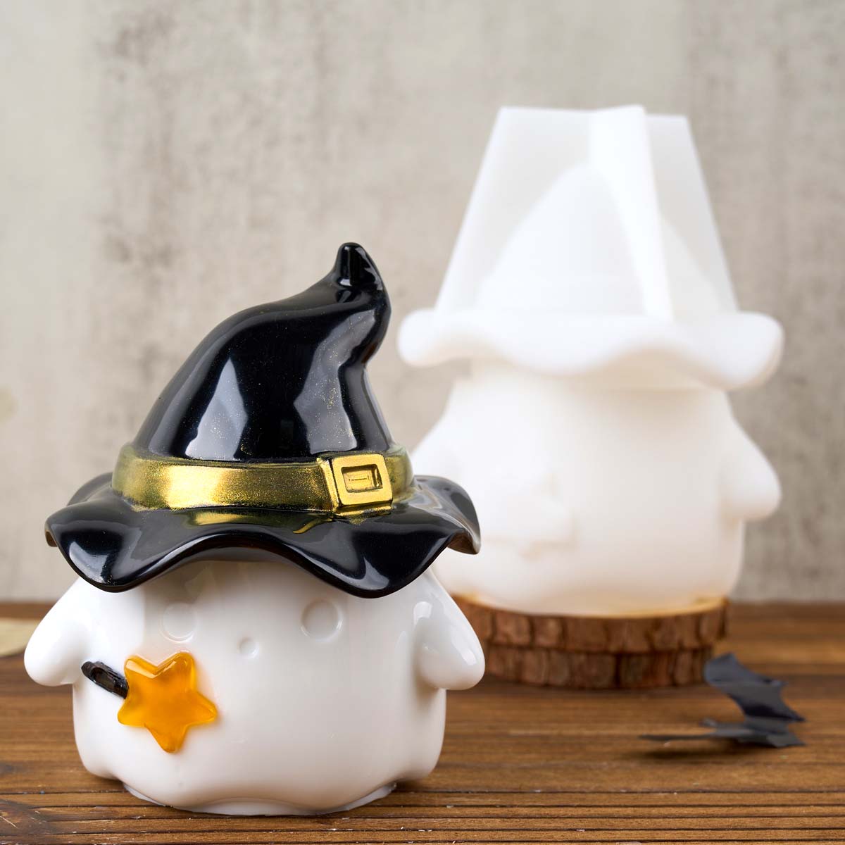 Hat Ghost Candle Jar Silicone  - đánh giá và giá Potsticker Mold
