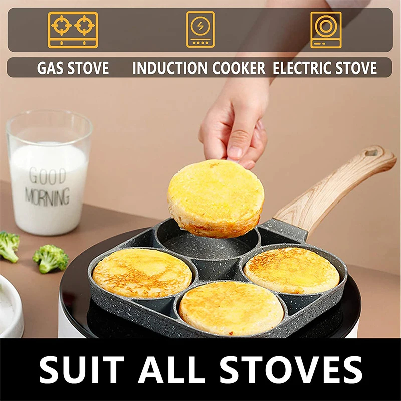 Pancake Egg Frying Pan 4 Cups  - đánh giá và giá Egg Waffle Pan