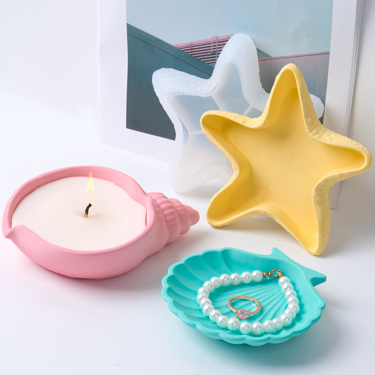 DIY Concrete Starfish Starage  - đánh giá và giá Potsticker Mold