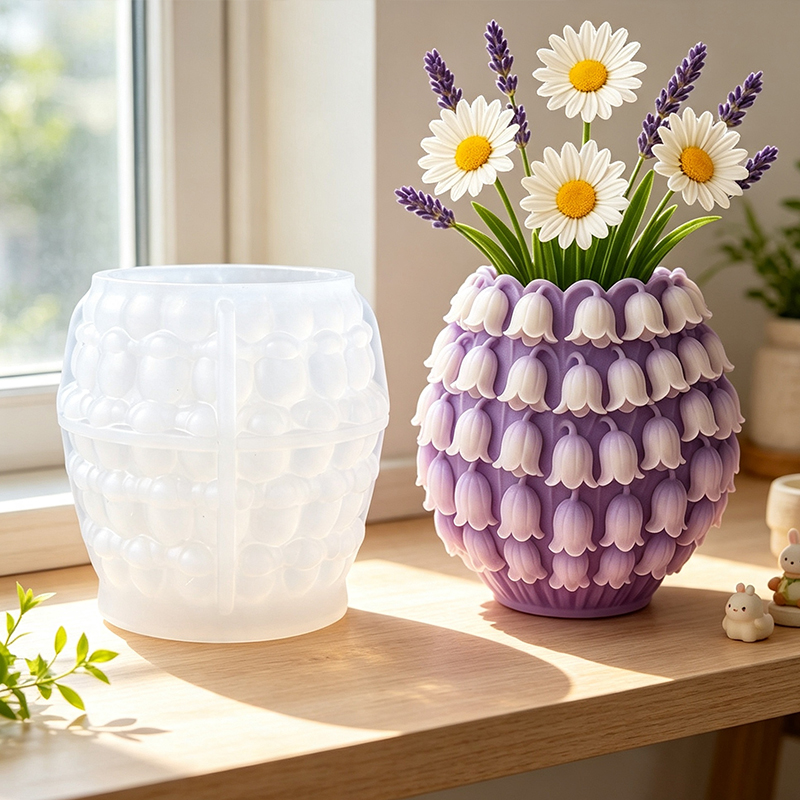 3D Lily of the Valley Vase Sil - đánh giá và giá Potsticker Mold