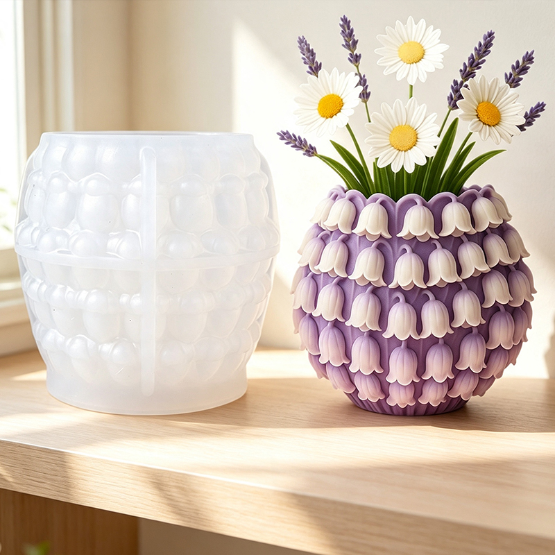 3D Lily of the Valley Vase Sil - đánh giá và giá Potsticker Mold