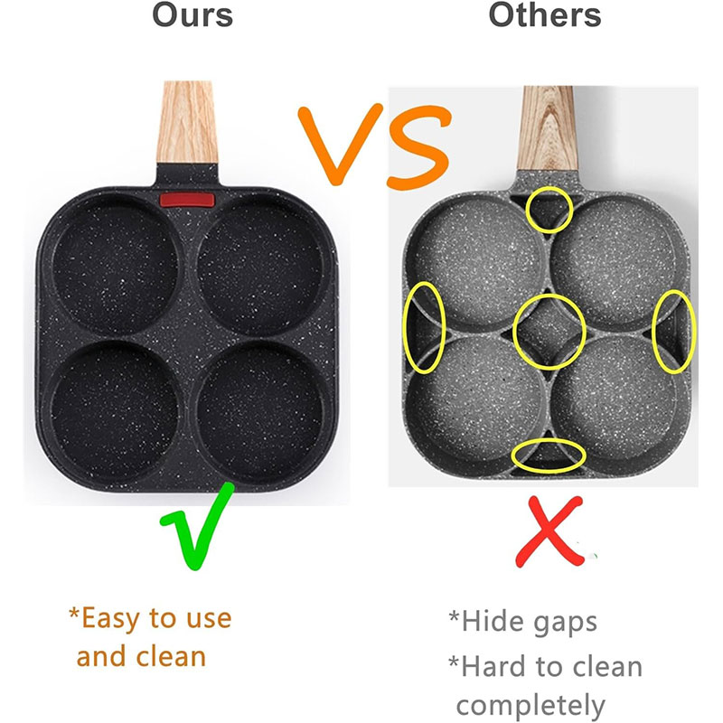 Deepened Egg Frying Pan with L - đánh giá và giá Egg Waffle Pan